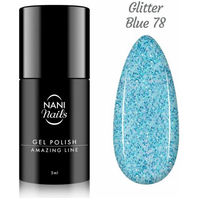 NANI Gel lak Amazing line Glitter Blue 5 ml – Zboží Dáma
