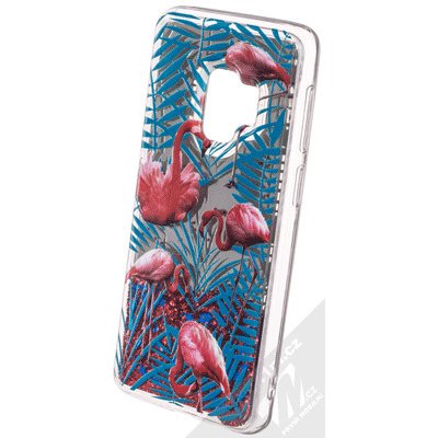 Pouzdro Sligo Liquid Mirror Flamingo Samsung Galaxy S9 červené – Zboží Živě