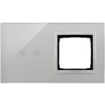 Simon DSTR220/71 Dotykové panely 2 moduly 2 horizontální dotykové pole otvor pro příslušenství Simon 54 bouřková/stříbro – Hledejceny.cz