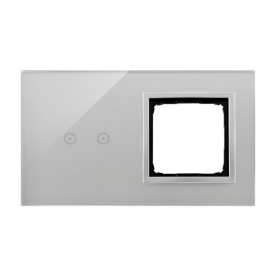 Simon DSTR220/71 Dotykové panely 2 moduly 2 horizontální dotykové pole otvor pro příslušenství Simon 54 bouřková/stříbro – Hledejceny.cz