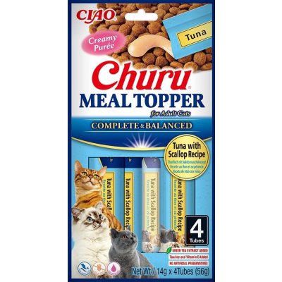 Churu Cat Meal Topper Tuna with Scallop Recipe 4 x 14 g – Zbozi.Blesk.cz