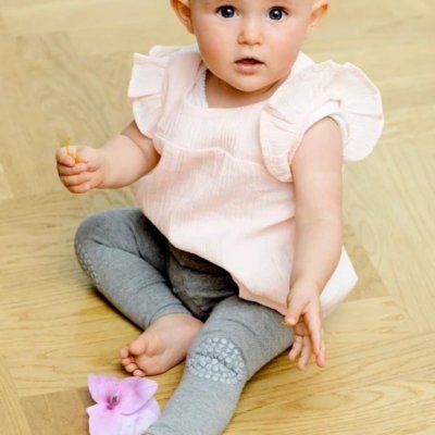 GoBabyGo Protiskluzové punčochy Grey Melange – Zboží Dáma