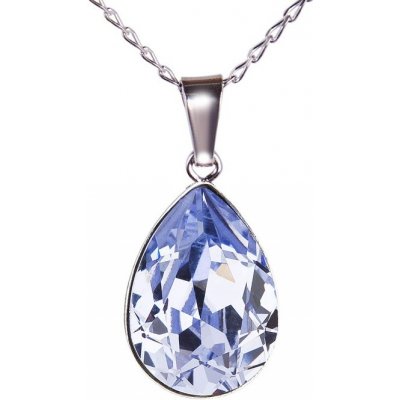 Swarovski Elements Pear rhodiovaný (přívěsek + řetízek) fialová slzička, kapka 54016.3 Provence lavender – Zboží Mobilmania