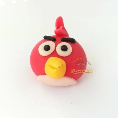 Figurka na dort Angry Birds Red 4cm z kokosové hmoty Fagos