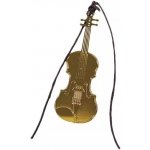 KERA Kovová záložka - housle (zlatá) – Zboží Mobilmania