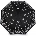 Dámský skládací vystřelovací deštník motýl kouzelný 6 černá – Hledejceny.cz