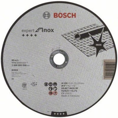 Bosch - Řezný kotouč rovný Expert for Inox AS 46 T INOX BF, 230 mm, 2,0 mm, 25 BAL – Zboží Mobilmania