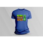 Sandratex dětské bavlněné tričko Minecraft 1., Královsky modrá – Sleviste.cz