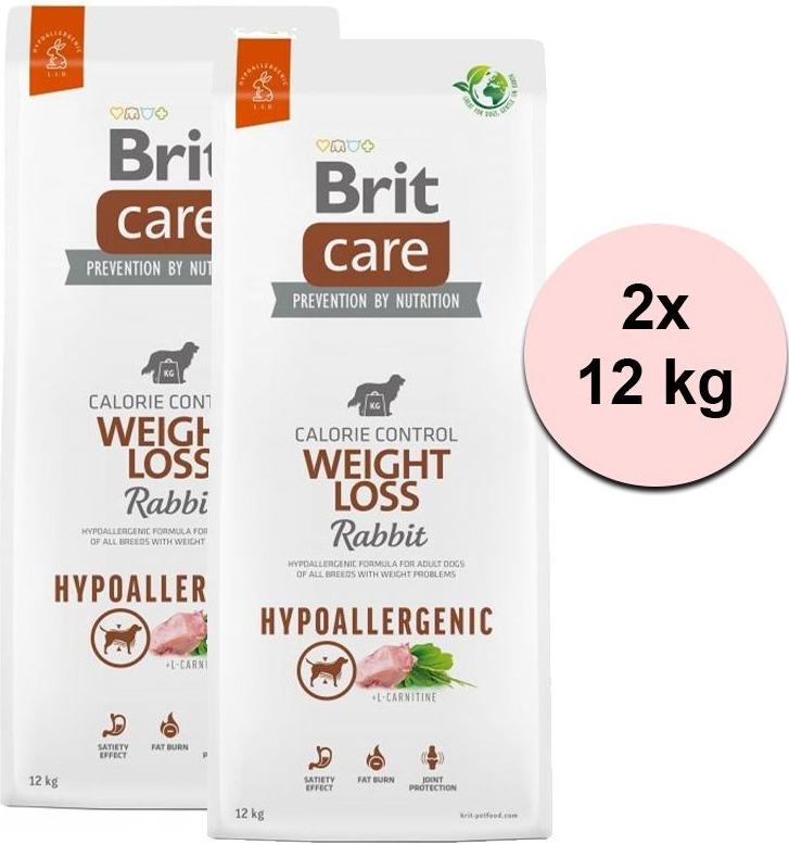 Brit Care Hypoallergenic Weight Loss Rabbit 2 x 12 kg
