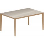 Royal Botania Jídelní stůl U-Nite, 150x100x75 cm, rám teak, deska keramika bílá – Zboží Mobilmania