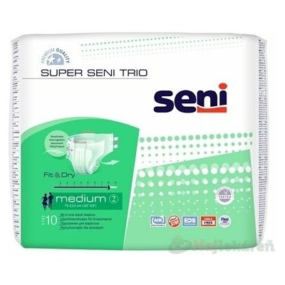 Super Seni Trio Medium plenkové inkontinenční kalhotky 3000 ml 10 ks – Zbozi.Blesk.cz