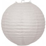 Kulatý papírový lampion bílý – 20 cm – Zboží Dáma