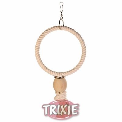 TRIXIE 5158 závěsný bavlněný kruh s dřevěnou koulí 16 cm – Zboží Dáma