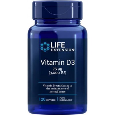 Life Extension Vitamin D3 3000IU 120 tobolek – Hledejceny.cz