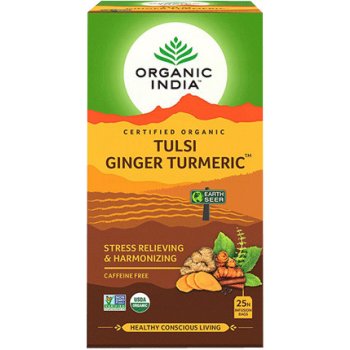 Organic India BIO Čaj Tulsi kurkuma zázvor 25 sáčků