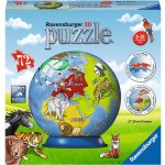 Ravensburger 3D puzzleball globus se zvířaty anglický 72 ks – Hledejceny.cz