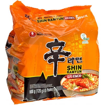 Nongshim instantní nudle Shin Kimchi 5x 120 g – Sleviste.cz