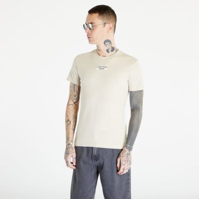 Calvin Klein Jeans Transparent Stripe SS T Shirt Beige