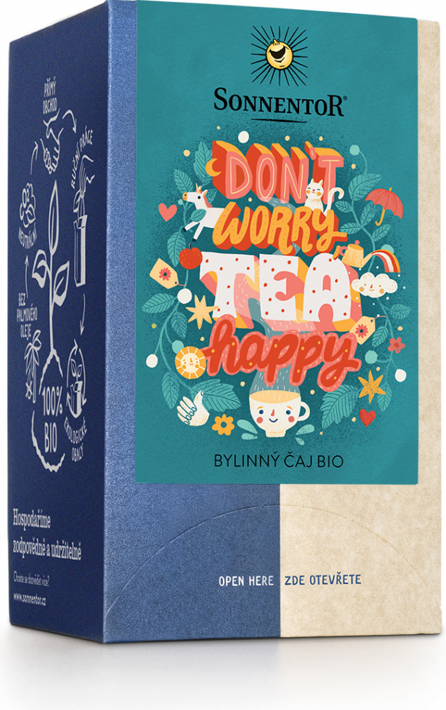 Sonnentor Don't Worry TEA happy BIO 27 g od 78 Kč - Heureka.cz