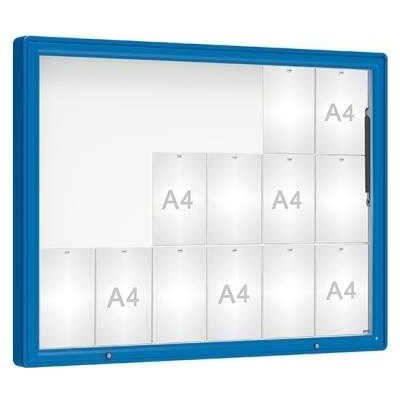 PROCITY Venkovní vitrína model 2000, 18 x A4, plexi, modrá | Zboží Auto