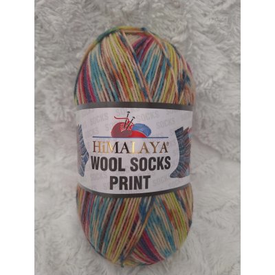 Himalaya Příze Wool socks print - S63-01 barevná – Hledejceny.cz