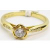 Prsteny Klenoty Budín Krásný zásnubní zlatý prsten se zirkony 6814250
