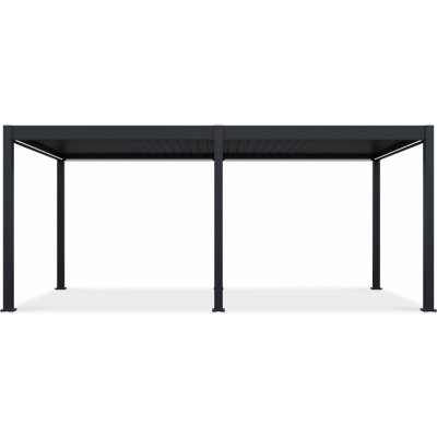 Gutroof Bioklimatická terasová pergola ELEGANCE AUTOMATIC 3x6 s LED osvětlením Antracit – Zboží Mobilmania