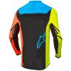 Dres na motorku Alpinestars Racer COMPASS černo-žluto-korálový