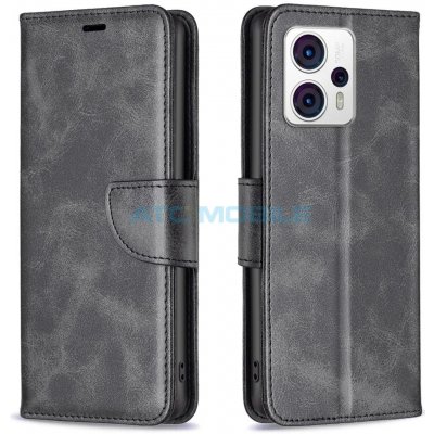 Pouzdro Shield4U Motorola Moto G13 4G, G23 4G, G53 5G Lambskin Texture otevírací černé – Zboží Mobilmania