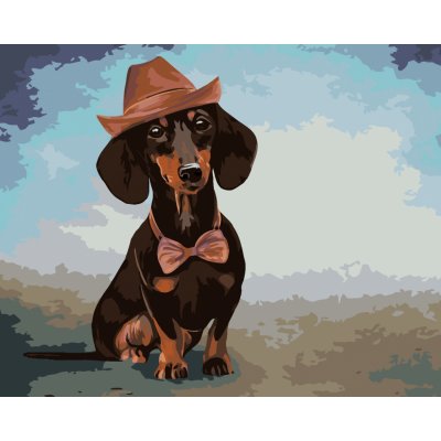 ZUTY Malování podle čísel JEZEVČÍK S KLOBOUKEM Rozměr 40 x 50 cm Rámování vypnuté plátno na rám – Hledejceny.cz