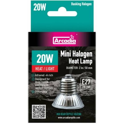 Arcadia Mini Halogen Heat Lamp 20 W – Zboží Mobilmania