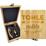 Sablio Dárková sada na víno Tohle jsou ti nejlepší rodiče na světě: 147×168×49 mm – Hledejceny.cz