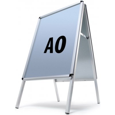 Jansen Display reklamní áčko A0 oblý roh profil 32 mm metalová záda – Sleviste.cz