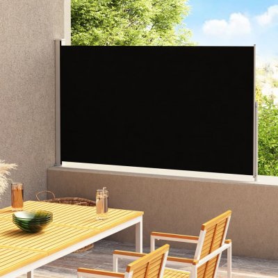 vidaXL Zatahovací boční markýza/zástěna 200 x 300 cm černá – Zboží Mobilmania