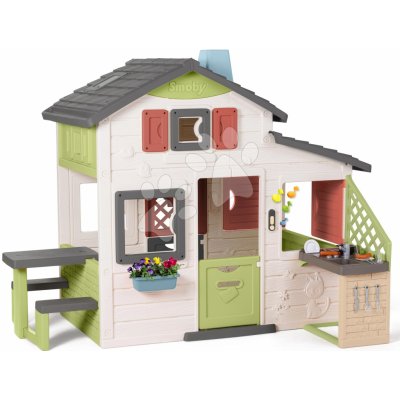 Smoby Domeček Přátel s kuchyňkou a stolkem Friends House Life rozšiřitelný se zvonkem a zadním vchodem 172 cm výška s UV filtrem – model 2025 – Zbozi.Blesk.cz