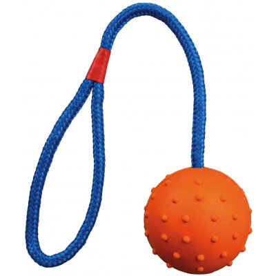 Trixie Vrhací míč hrbolatý na šňůře 7 cm / 30 cm – Zboží Mobilmania