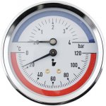 Steno Termomanometr 0-4bar, 0-120°C,1/2" zadní vývod 1455 – HobbyKompas.cz