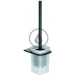 Kielle Vega WC štětka nástěnná s držákem matné sklo matná černá 40518004 – Zboží Dáma