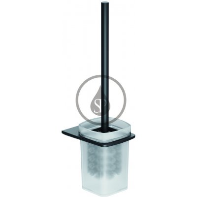 Kielle Vega WC štětka nástěnná s držákem matné sklo matná černá 40518004 – Zboží Dáma