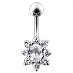Šperky4U stříbrný piercing do pupíku BP01002-CC – Zboží Dáma