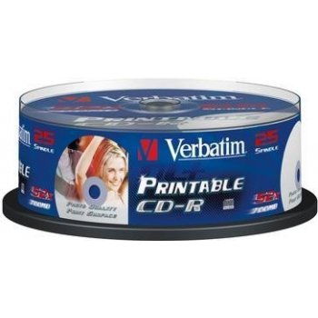 Verbatim CD-R 700MB 52x, Printable, spindle, 25ks (43439)