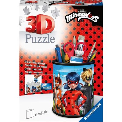 Ravensburger 3D puzzle stojan na tužky Kouzelná Beruška a Černý Kocour 57 ks