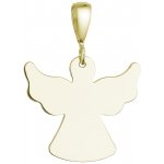 Evolution Group Pozlacený stříbrný přívěsek anděl 64091 – Zboží Dáma