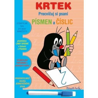 Krtek Procvičuj si psaní písmen a číslic 1 – Zboží Živě