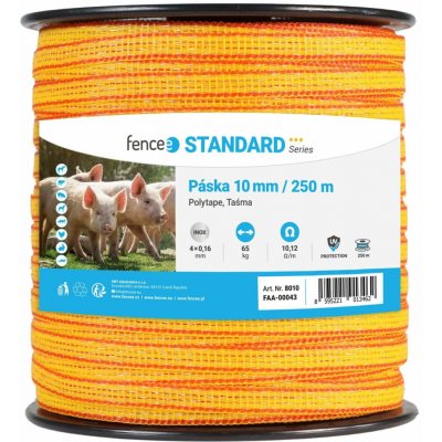 Páska pro elektrický ohradník, šířka 10 mm, žluto-oranžová, délka 250 m – Sleviste.cz