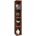 VCM Rohový regál Honsa, ořech – Zboží Mobilmania