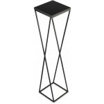 HowHomely STOJAN NA KVĚTINÁČ LOFT7 100x24x24 cm ČERNÁ – Zboží Dáma