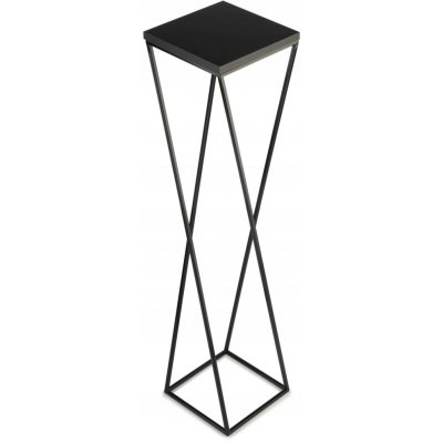 HowHomely STOJAN NA KVĚTINÁČ LOFT7 100x24x24 cm ČERNÁ – Zboží Dáma