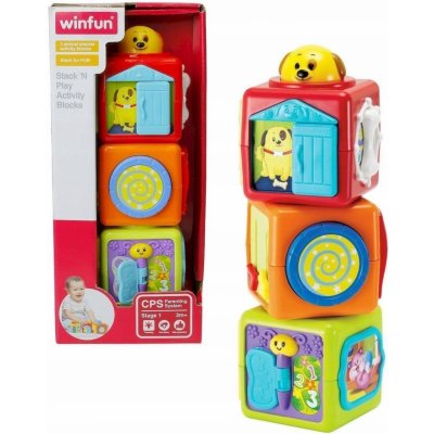 Mikro trading Pyramida kostky Zvířátka s posuvnými okénky – Zbozi.Blesk.cz