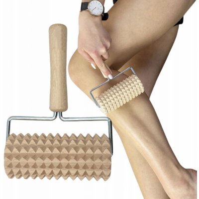 Dřevia Dřevěný masážní váleček na tělo - Anticelulitidní Roller – Sleviste.cz
